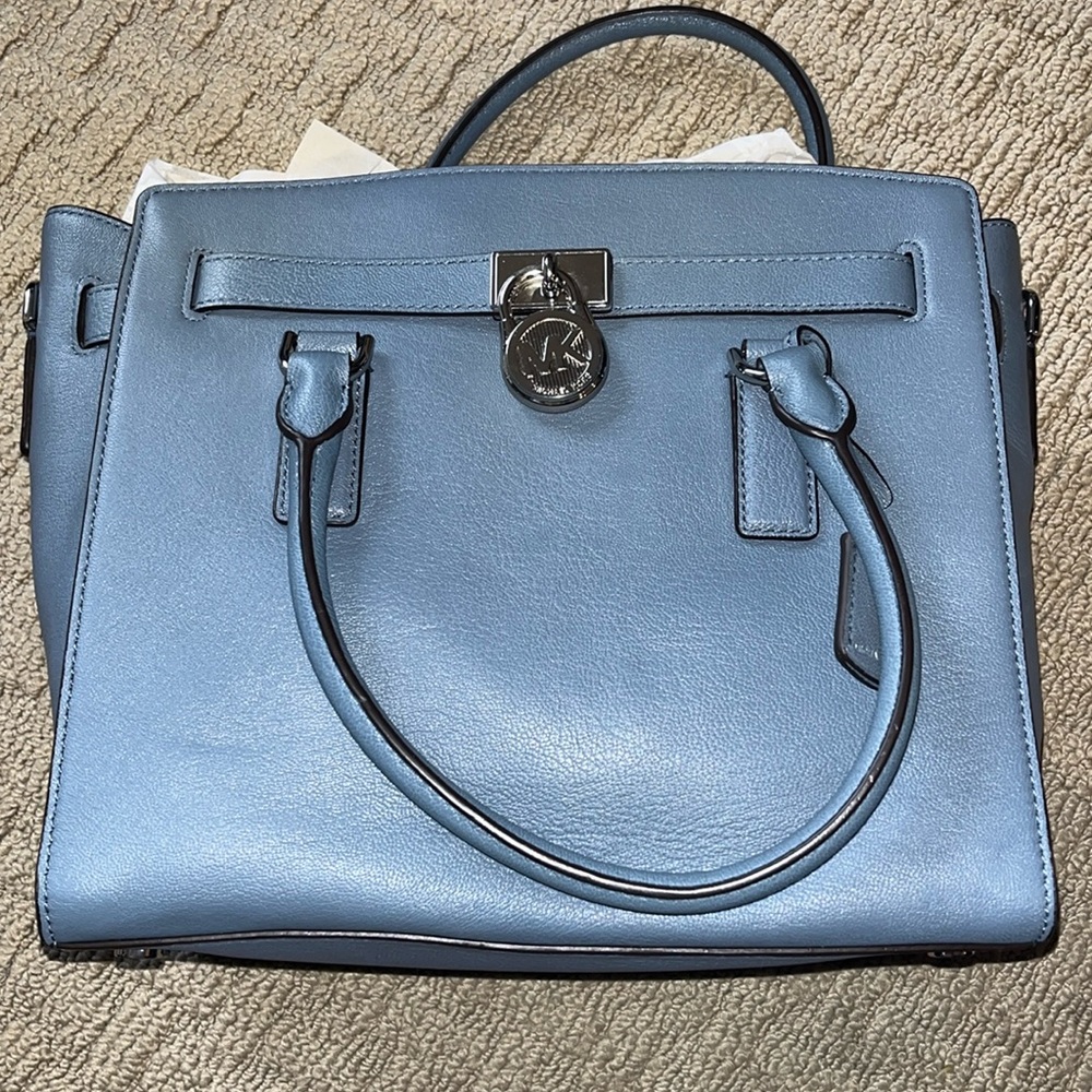 Michael Kors blue satchel